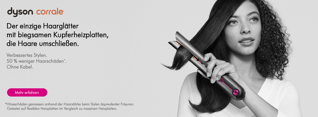 dyson corrale - Der einzige Haarglätter mit biegsamen Kupferheizplatten, die Haare umschließen.