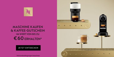 Nespresso Kaffeegutschein bis zu 60€